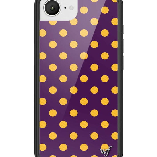 Wildflower iPhone case 16e Polka Dot | Purple and Yellow Cute