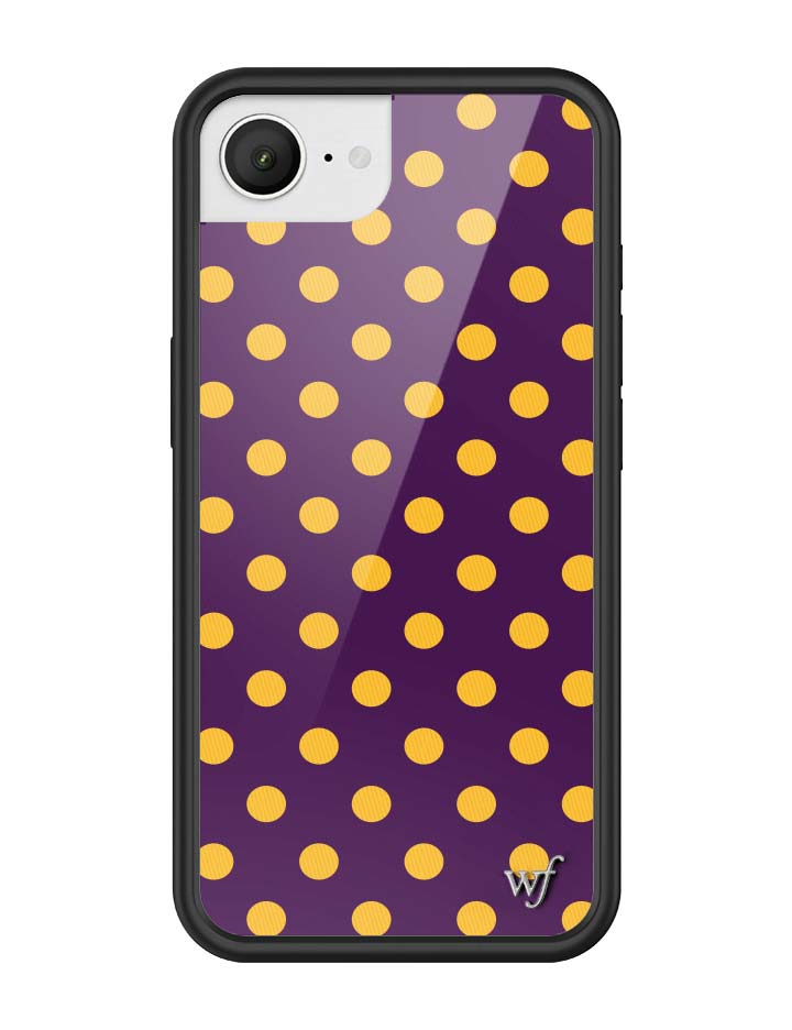 Wildflower iPhone case 16e Polka Dot | Purple and Yellow Cute