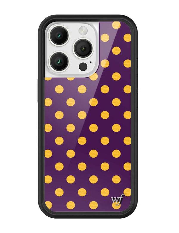 Wildflower iPhone case 16 Pro Polka Dot | Purple and Yellow Cute