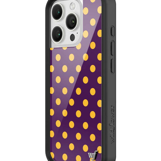Wildflower iPhone case 16 Pro Polka Dot | Purple and Yellow Cute