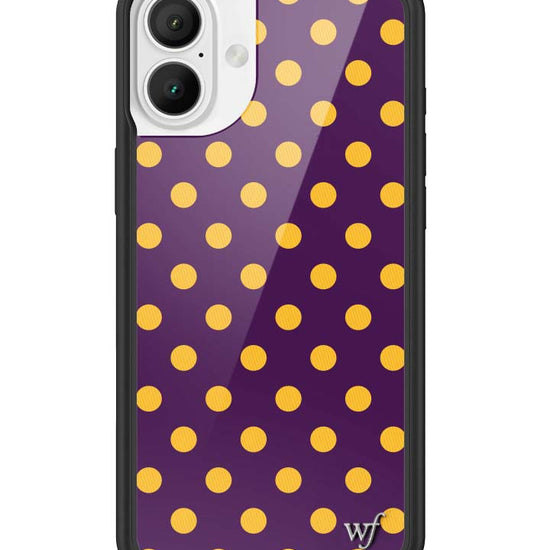 Wildflower iPhone case 16 Plus Polka Dot | Purple and Yellow Cute
