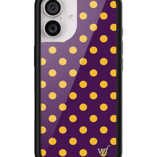 Wildflower iPhone case 17 Polka Dot | Purple and Yellow Cute