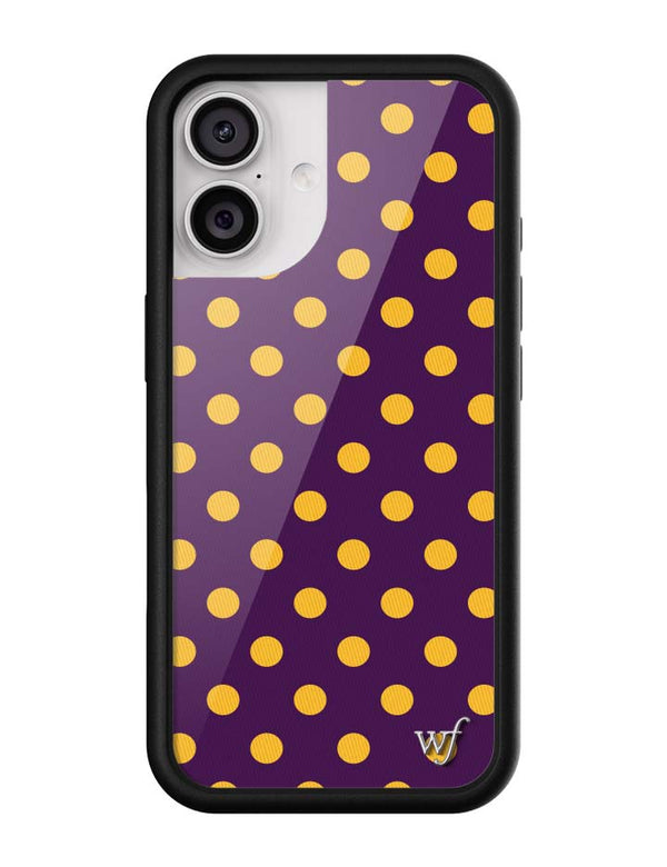 Wildflower iPhone case 17 Polka Dot | Purple and Yellow Cute