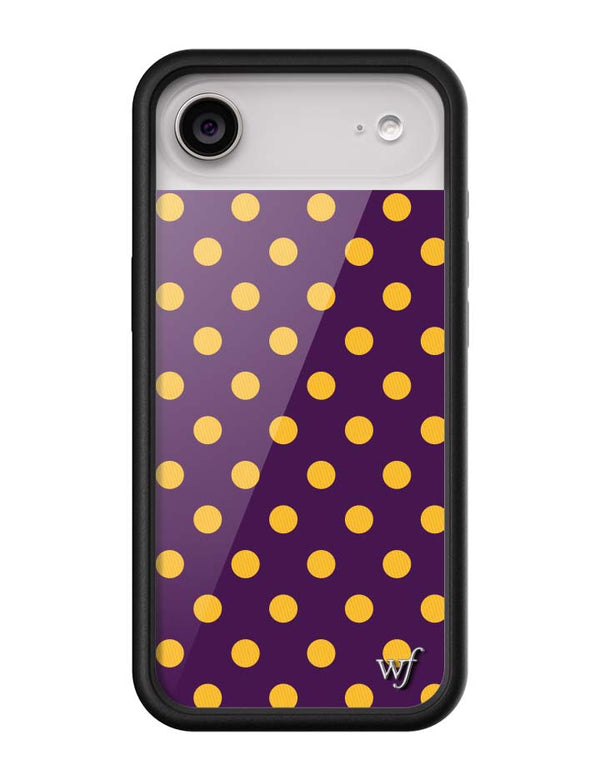 Wildflower iPhone case 17 Air Polka Dot | Purple and Yellow Cute