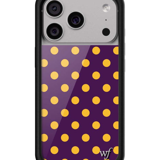 Wildflower iPhone case 17 Pro Polka Dot | Purple and Yellow Cute