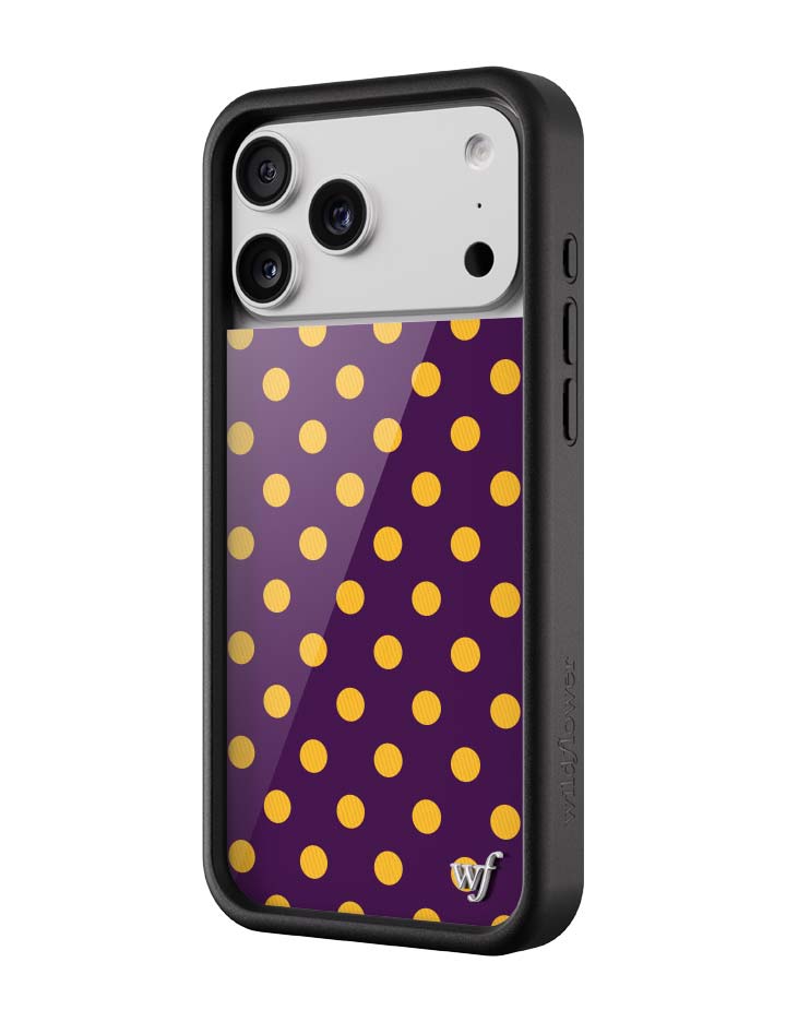 iPhone 17 Pro Max CasePolka Dot | Purple and Yellow