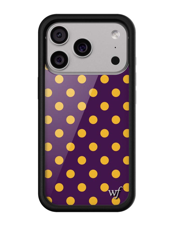 Wildflower iPhone case 18 Pro Polka Dot | Purple and Yellow Cute