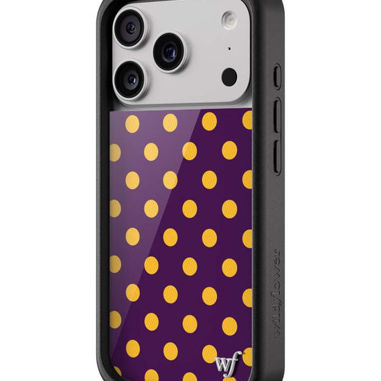 Wildflower iPhone case 18 Pro Polka Dot | Purple and Yellow Cute