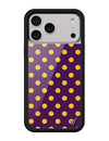 Wildflower iPhone case 18 Pro Max Polka Dot | Purple and Yellow Cute