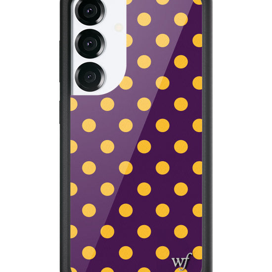 Wildflower Galaxy S25 case Polka Dot Purple and Yellow Cute