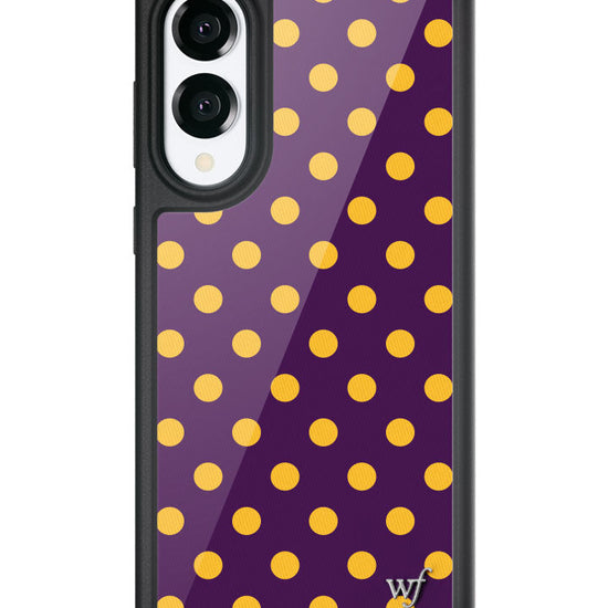Wildflower Galaxy S25 case Edge Polka Dot Purple and Yellow Cute