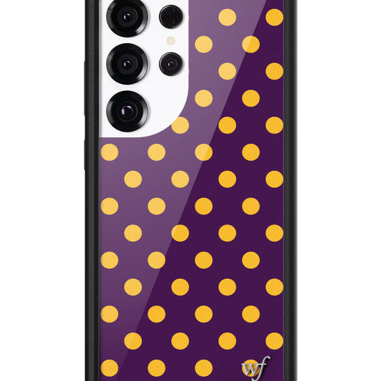 Wildflower Galaxy S25 case Ultra Polka Dot Purple and Yellow Cute