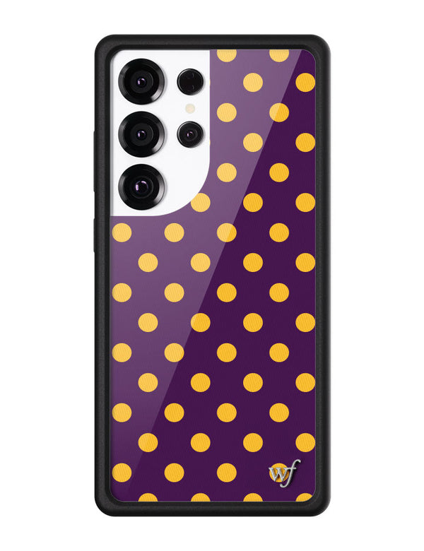 Wildflower Galaxy S25 case Ultra Polka Dot Purple and Yellow Cute