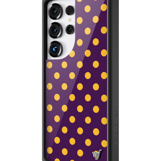 Wildflower Galaxy S25 case Ultra Polka Dot Purple and Yellow Cute