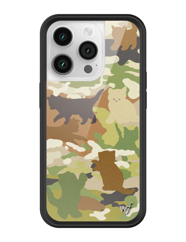 Wildflower Cat Camo iPhone 14 Pro Case