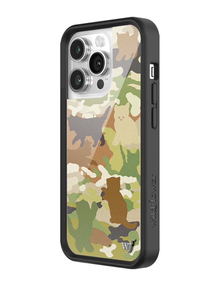 Wildflower Cat Camo iPhone 14 Pro Case