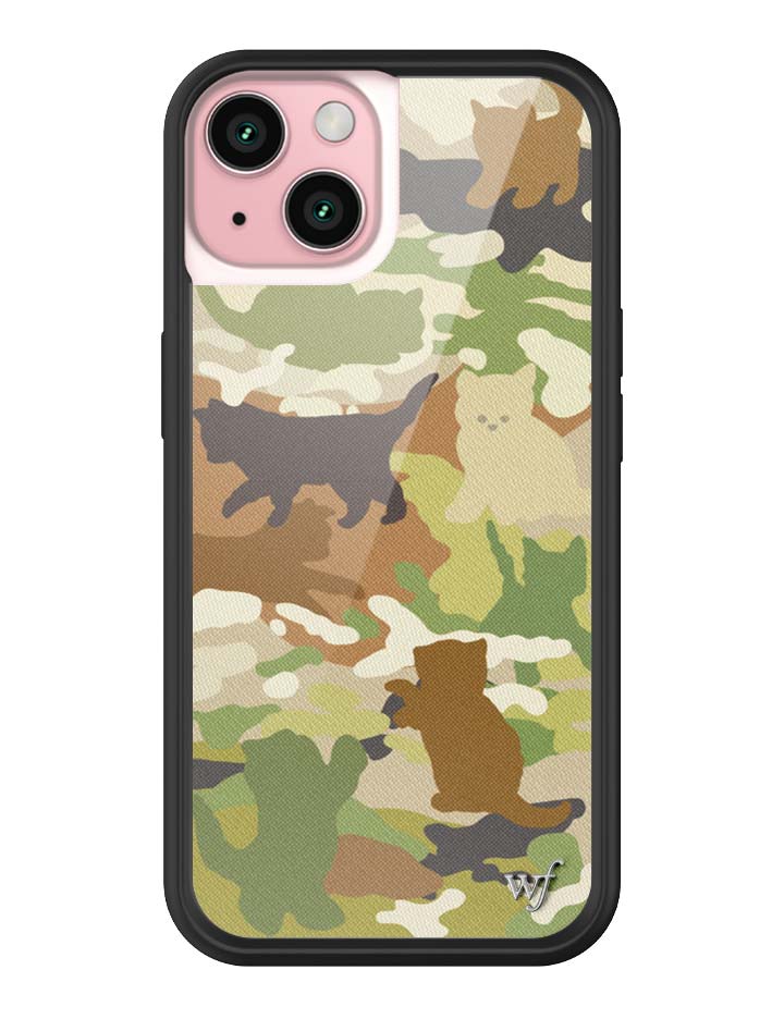 Wildflower Cat Camo iPhone 15 Case
