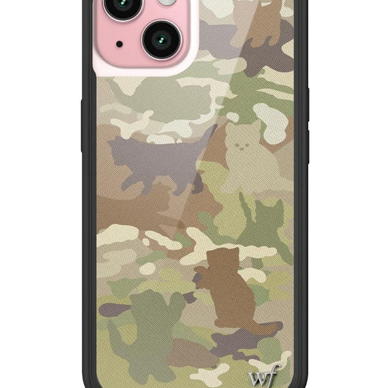 wildflower cat camo iphone 15 case