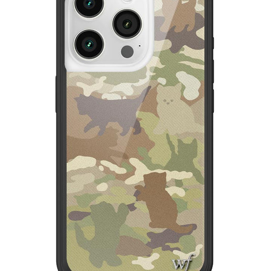 Wildflower Cat Camo iPhone 15 Pro Case