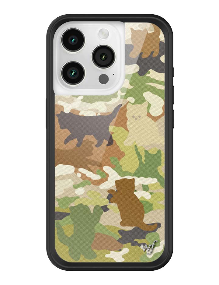 Wildflower Cat Camo iPhone 15 Pro Case