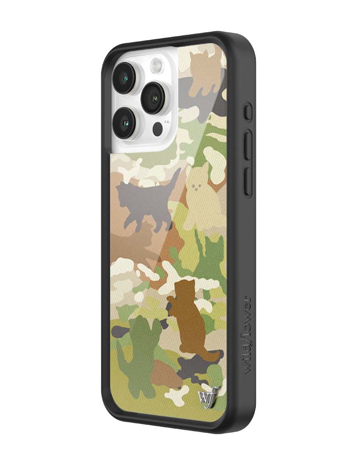 Wildflower Cat Camo iPhone 15 Pro Max Case