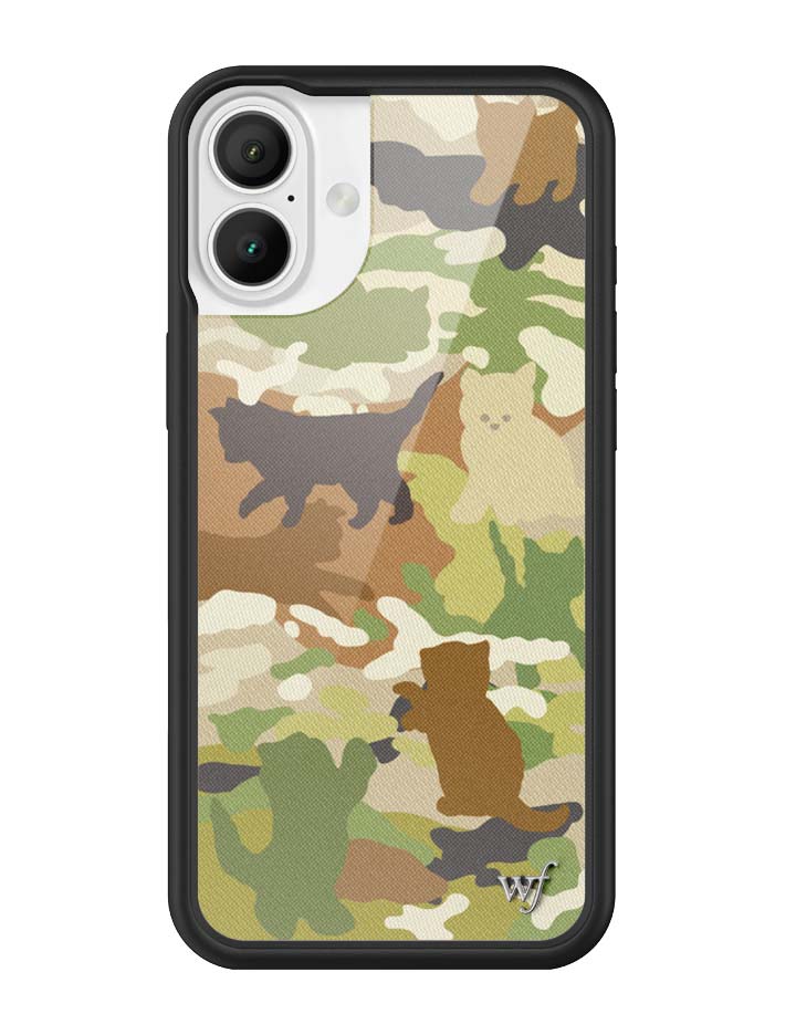 Wildflower Cat Camo iPhone 16 Plus Case
