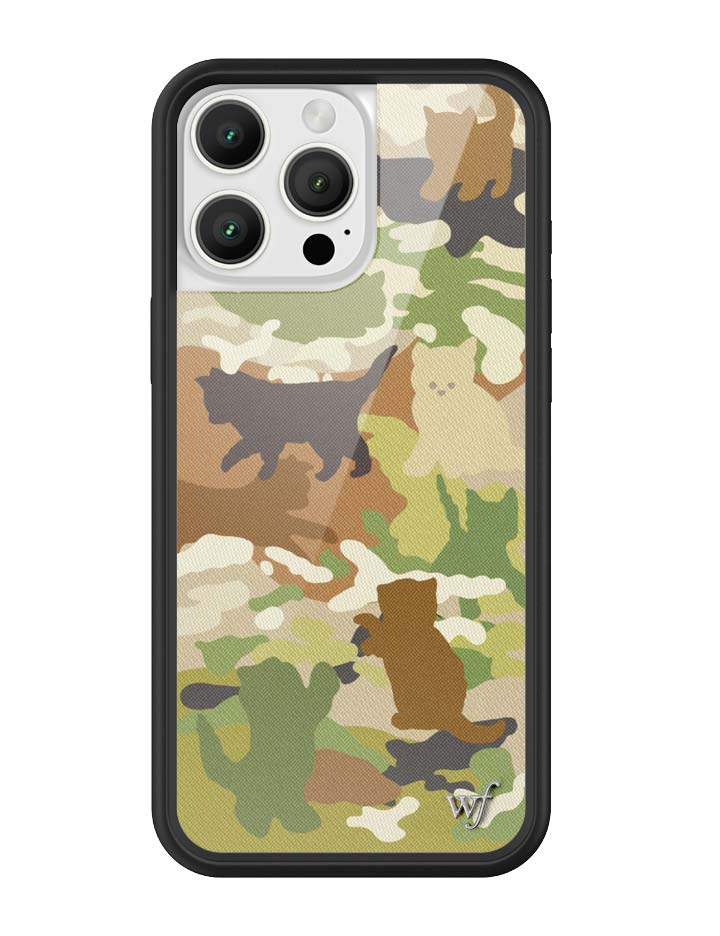 Wildflower Cat Camo iPhone 16 Pro Max Case
