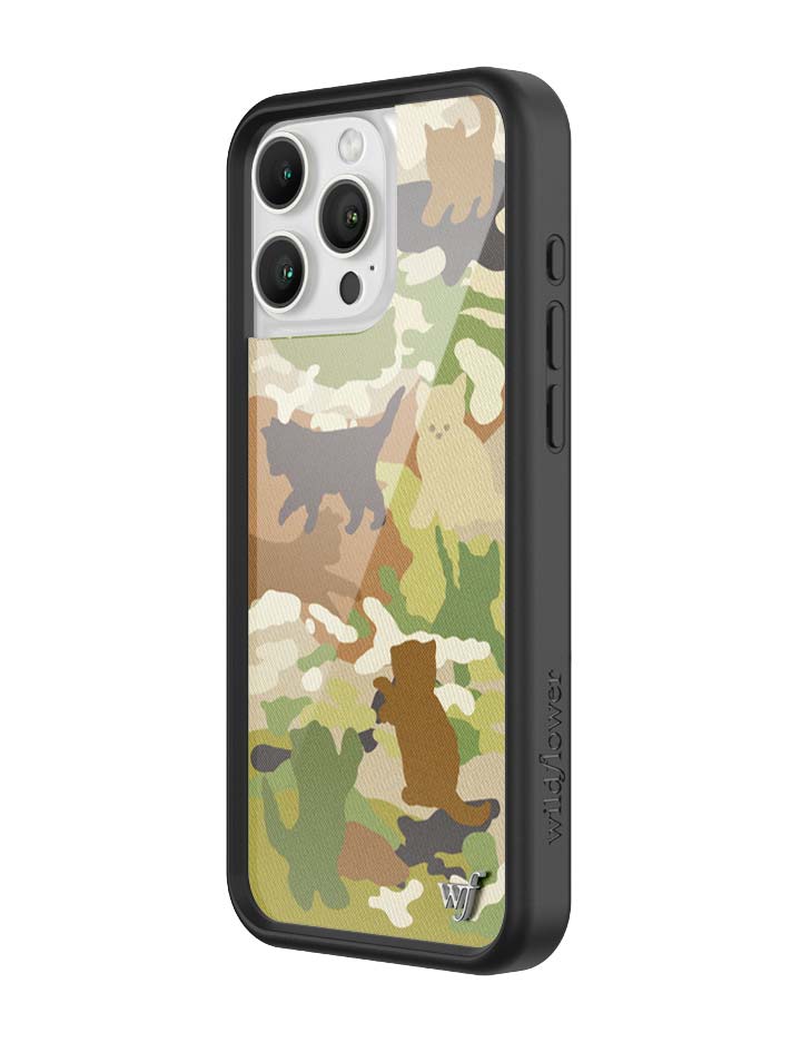 Wildflower Cat Camo iPhone 16 Pro Max Case