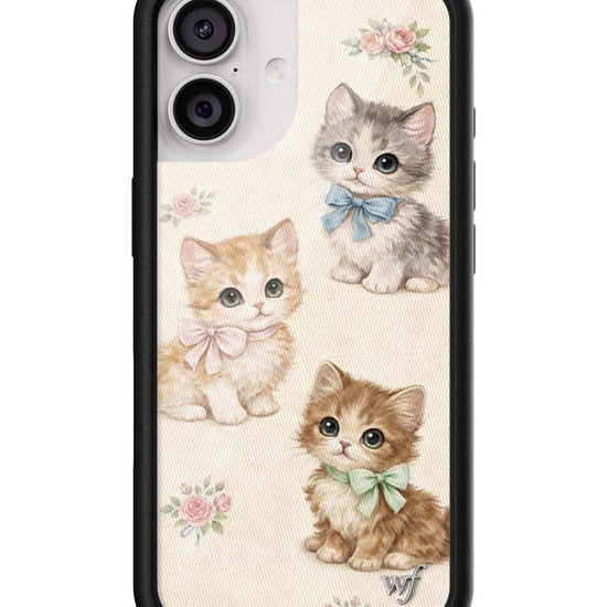 Wildflower iPhone case 17 Vintage Kittens Animals Cute