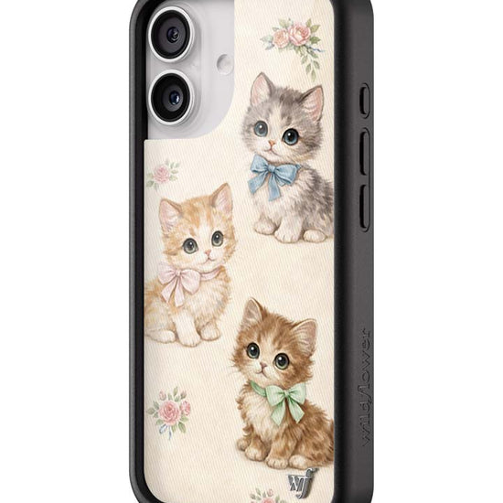 Wildflower iPhone case 17 Vintage Kittens Animals Cute