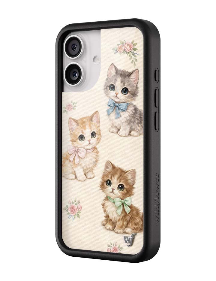 Wildflower iPhone case 17 Vintage Kittens Animals Cute