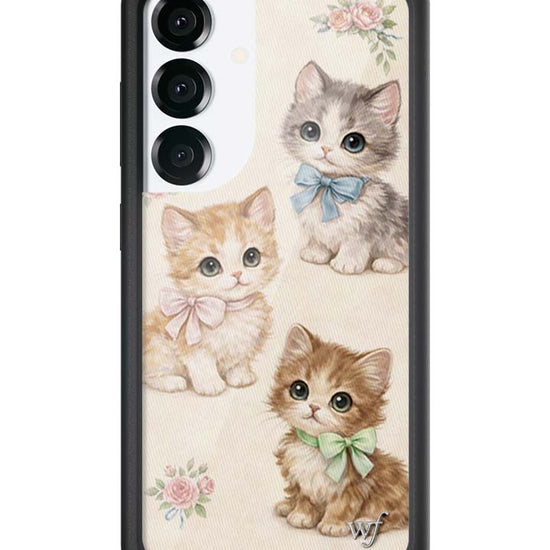 Wildflower Galaxy S25 case Vintage Kittens Animals Cute