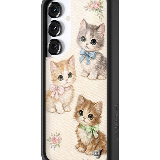 Wildflower Galaxy S25 case Vintage Kittens Animals Cute