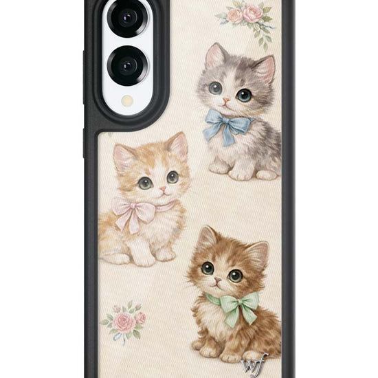 Wildflower Galaxy S25 case Edge Vintage Kittens Animals Cute