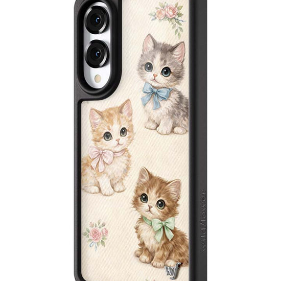 Wildflower Galaxy S25 case Edge Vintage Kittens Animals Cute