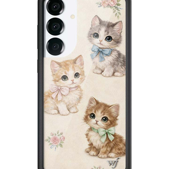 Wildflower Galaxy S25 case Plus Vintage Kittens Animals Cute