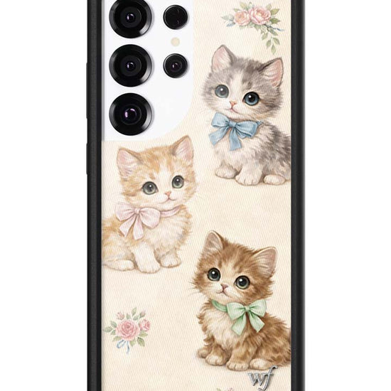 Wildflower Galaxy S25 case Ultra Vintage Kittens Animals Cute
