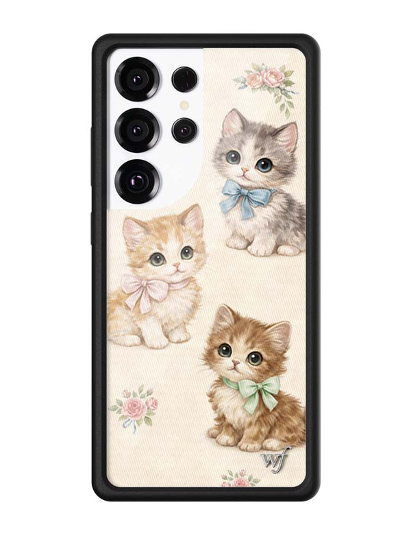 Wildflower Galaxy S25 case Ultra Vintage Kittens Animals Cute