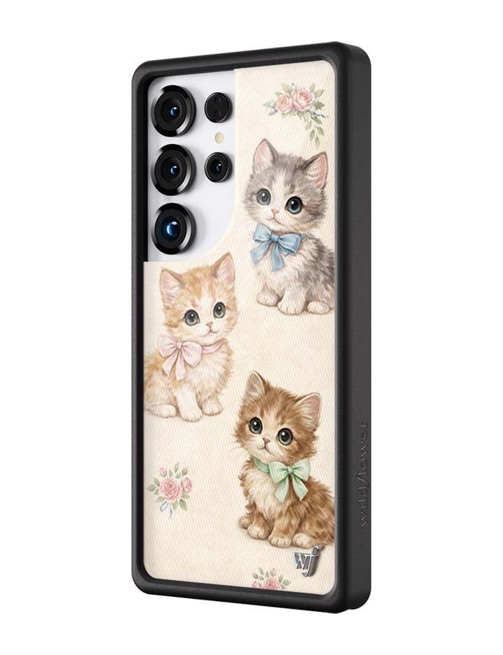 Wildflower Galaxy S25 case Ultra Vintage Kittens Animals Cute