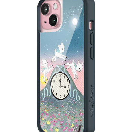 Wildflower iPhone case 15 Laufey Collab Clock Cute