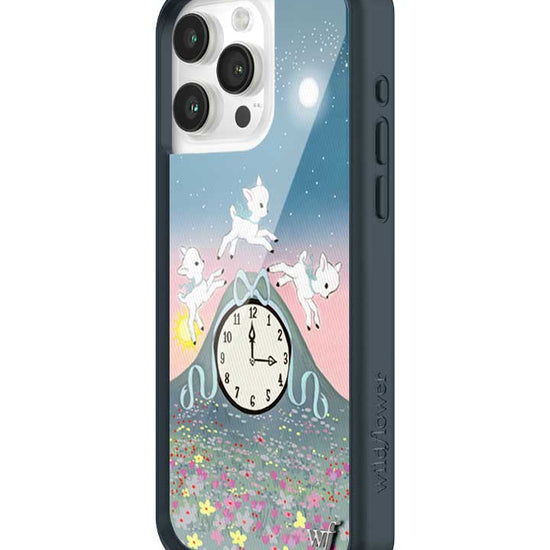 Wildflower iPhone case 15 Pro Max Laufey Collab Clock Cute