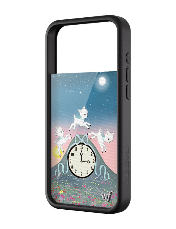 Wildflower iPhone case 17 Pro Max Laufey Collab Clock Cute