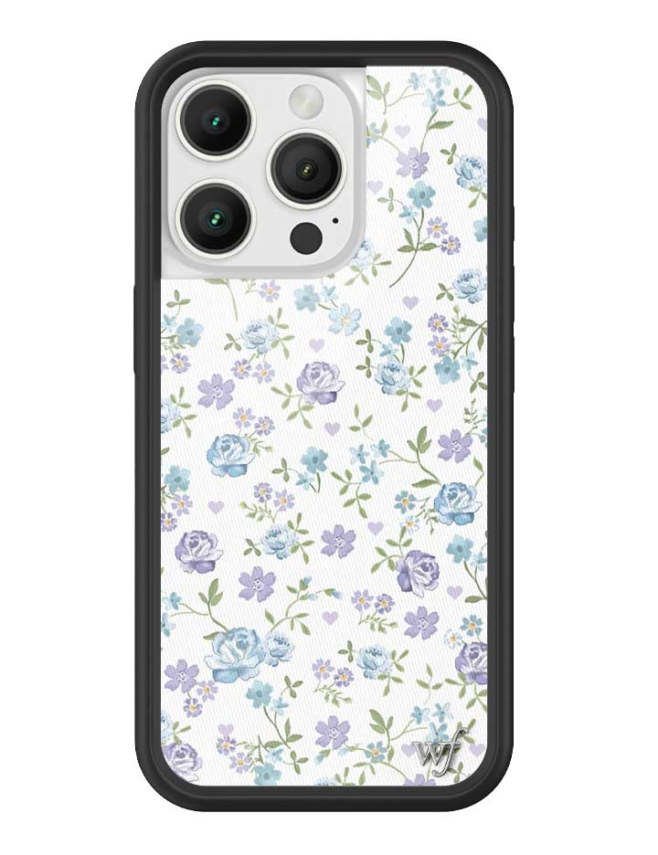ワイルドフラワー Lilac and Blue Floral iPhoneケース 花柄 青 Lilac and Blue Floral iPhone 16 Pro Max Case – Wildflower Cases