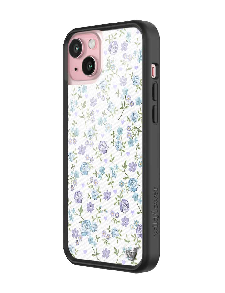 【WILDFLOWER】iPhoneケース / ライラック 青 花柄 Lilac and Blue Floral iPhone 16 Plus Case – Wildflower Cases