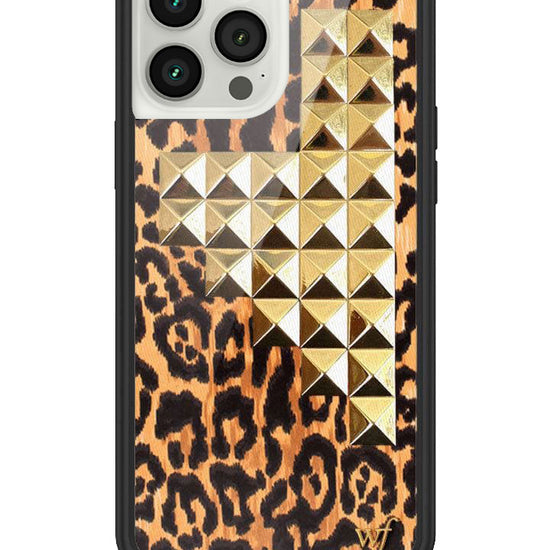 wildflower leopard love stud iphone 13promax