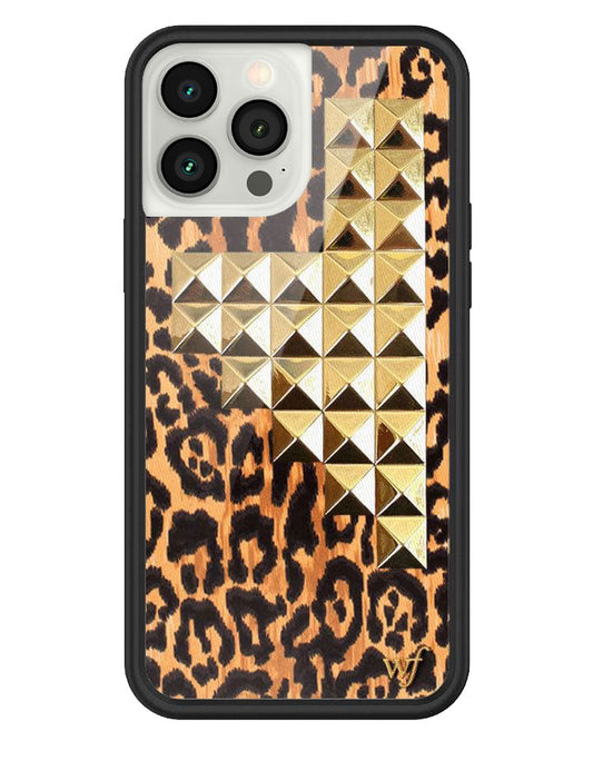 wildflower leopard love stud iphone 13promax