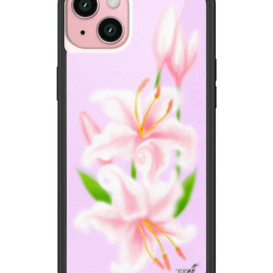 Wildflower iPhone case 15 Plus Sweet Lily Lilac Cute