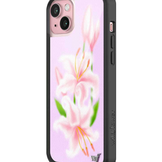 Wildflower iPhone case 15 Plus Sweet Lily Lilac Cute