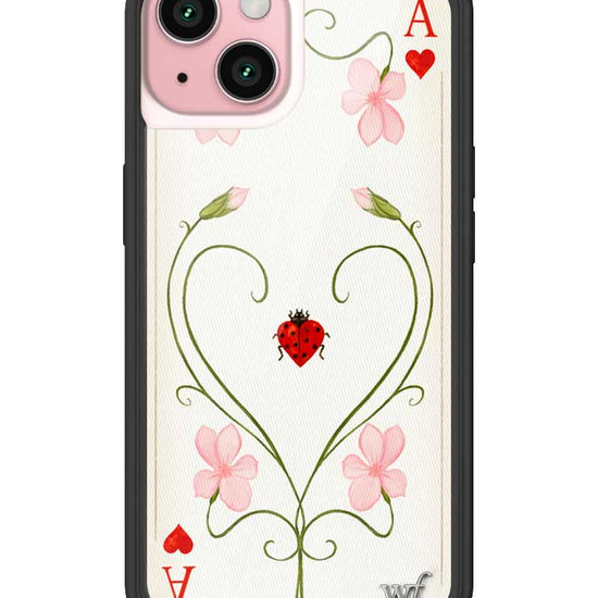 Wildflower iPhone case 15 Lila Moss Heart Pink Cute