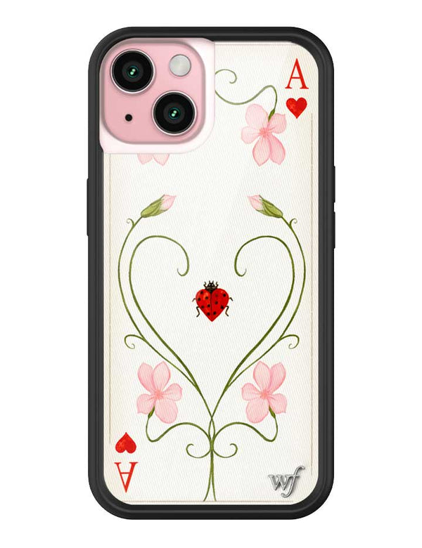 Wildflower iPhone case 15 Lila Moss Heart Pink Cute